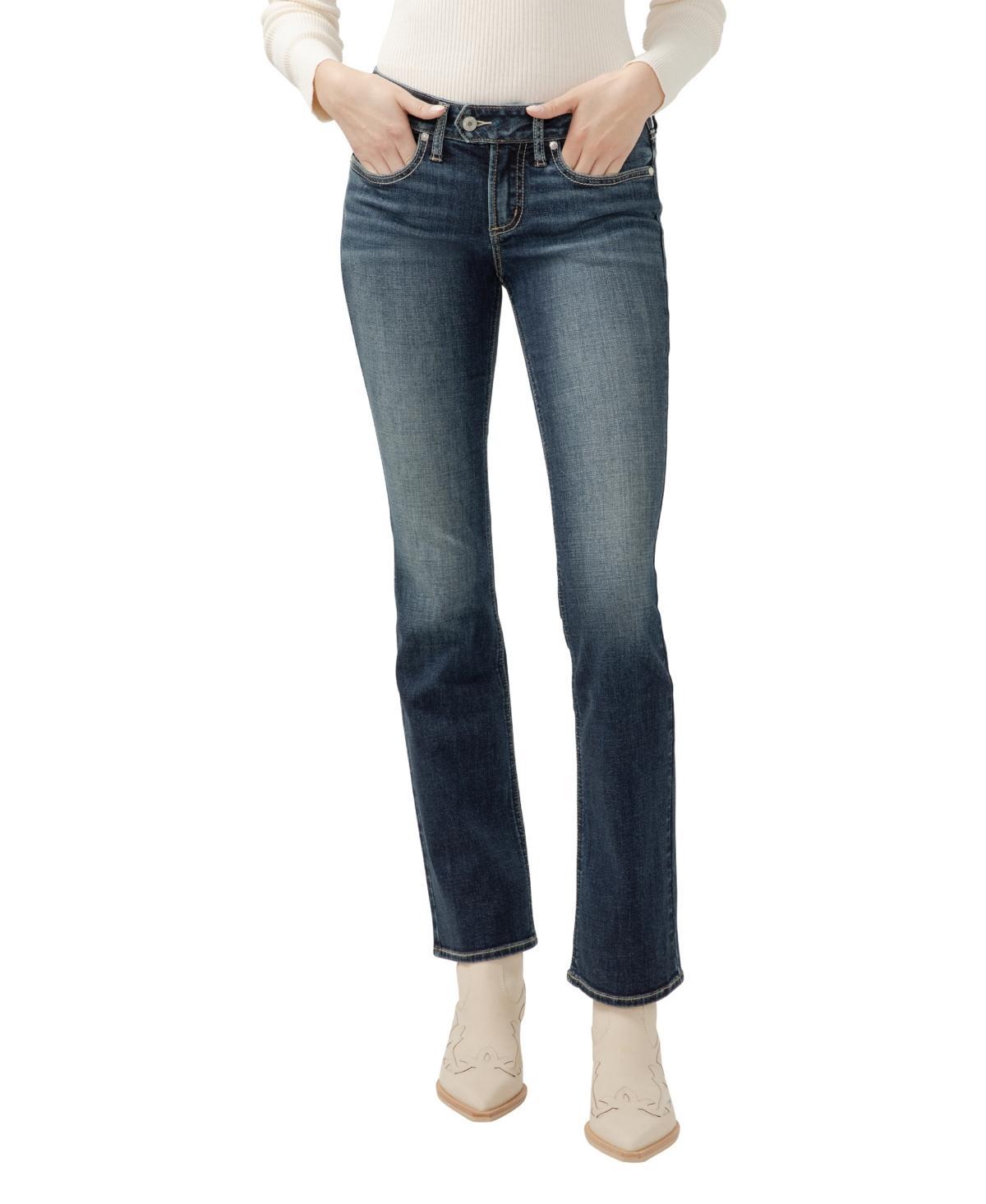 Silver Jeans Co. Womens Britt Low Rise Curvy Fit Slim Bootcut Jeans Product Image