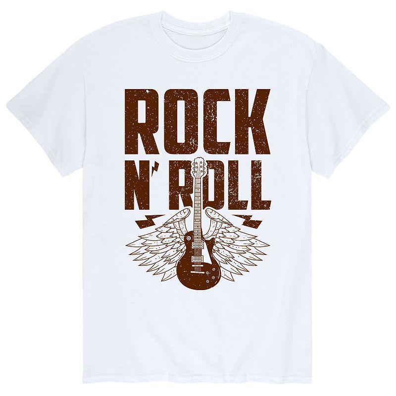 Mens Rock N Roll Guitar Wings Tee Product Image