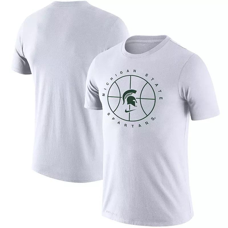 Mens Nike White Michigan State Spartans Basketball Icon Legend Performance T-shirt Product Image