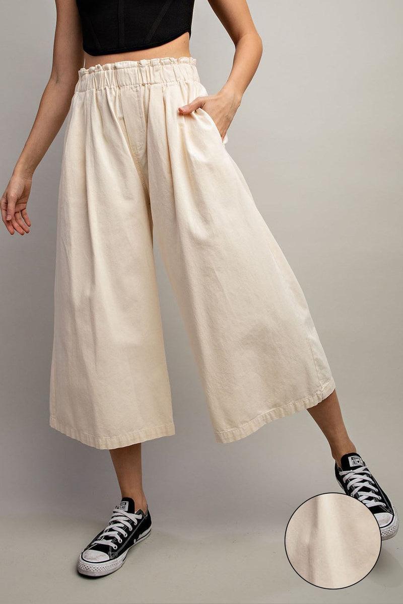 Daydreaming Wide Leg Cropped Pants 3 Colors (Small to Large) Product Image