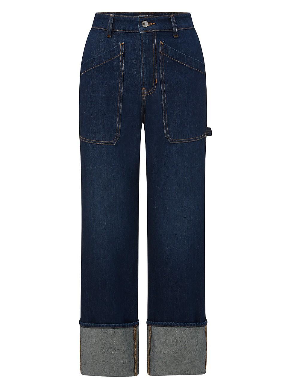 Womens Dylan Cotton Straight-Leg Cargo Jeans Product Image