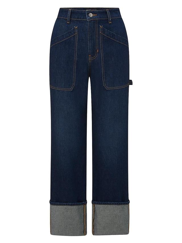 Womens Dylan Cotton Straight-Leg Cargo Jeans Product Image