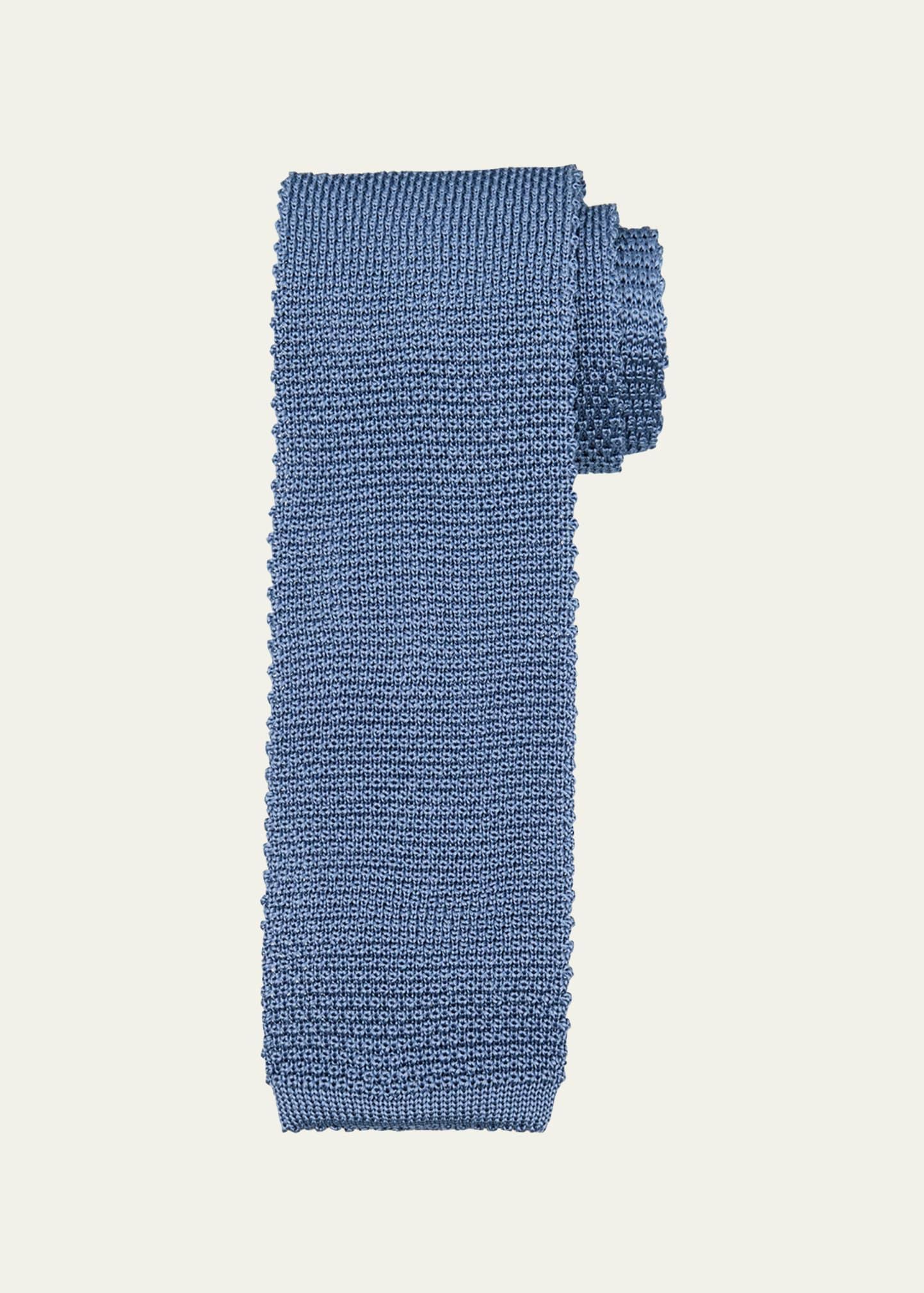 Mens Silk-Cotton Knit Tie Product Image