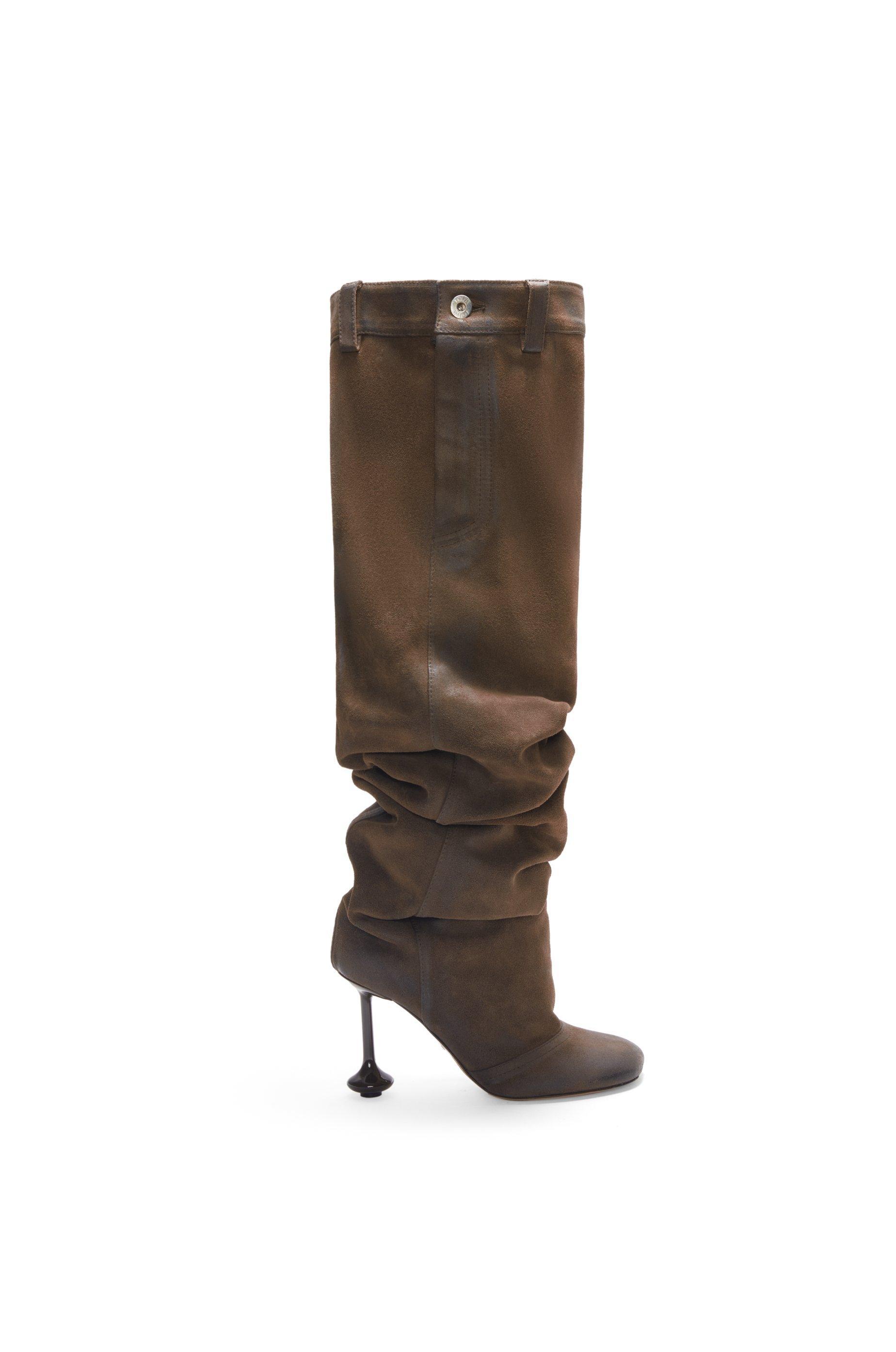 Toy over the knee boot in waxed suede product image