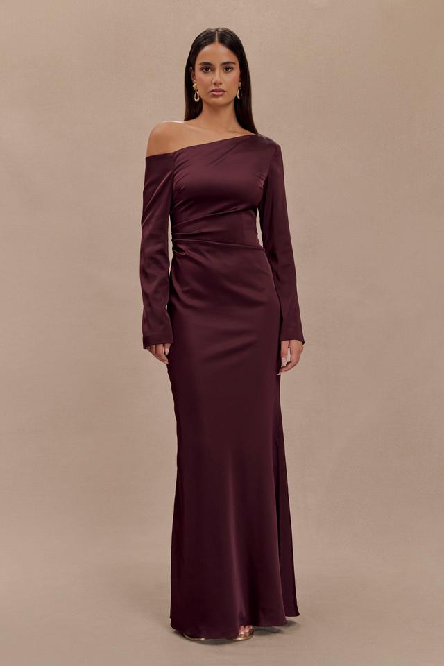 Avery Long Sleeve Maxi Dress - Plum Product Image