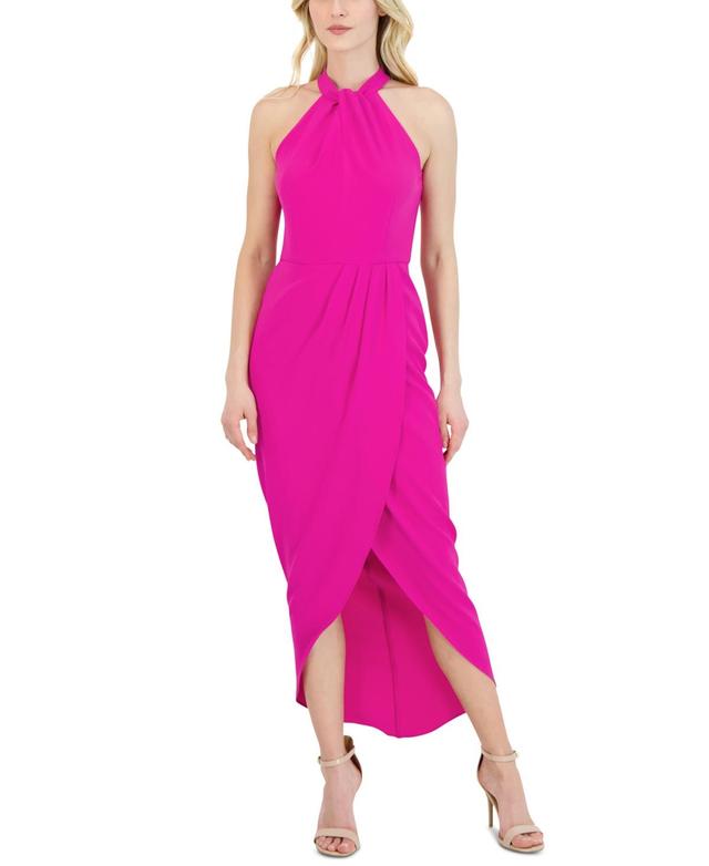 Julia Jordan Knot Neck Halter Dress Product Image