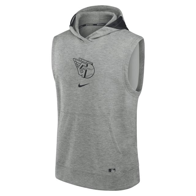 Cleveland Guardians Authentic Collection Early Work Menâs Nike Men's Dri-FIT MLB Sleeveless Pullover Hoodie Product Image