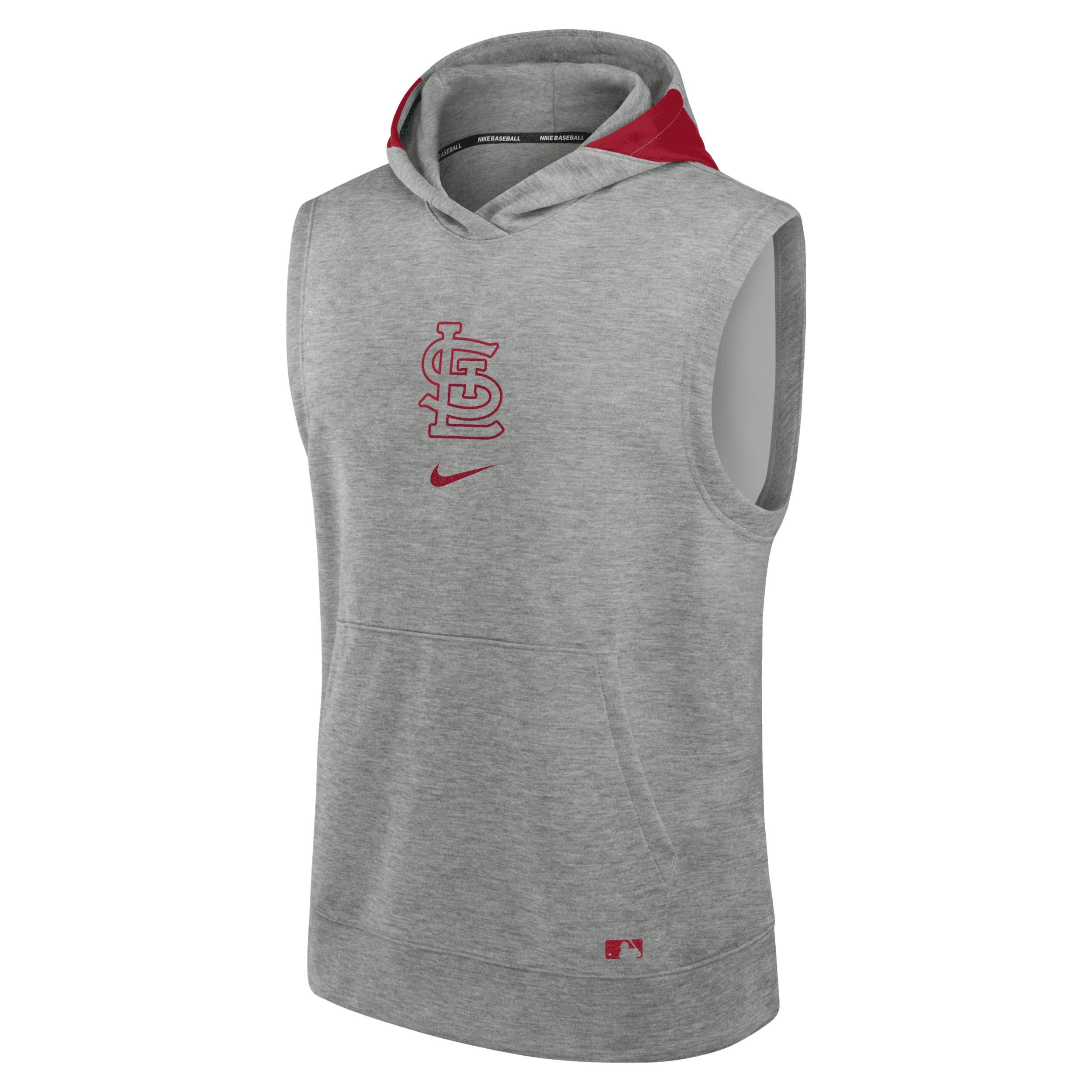 St. Louis Cardinals Authentic Collection Early Work Menâs Nike Men's Dri-FIT MLB Sleeveless Pullover Hoodie Product Image