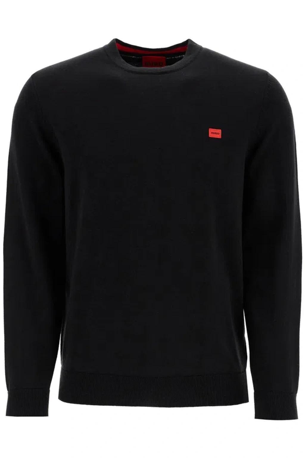 HUGO BOSS Cotton San Cassius Pullover In Black Product Image