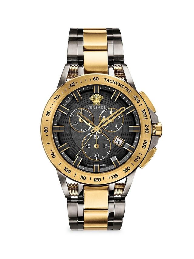 Mens Sport Tech Two-Tone Chronograph Bracelet Watch Product Image