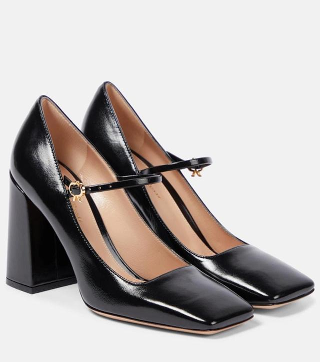 Nuit 95 Patent-leather Mary Jane Pumps In Black Product Image