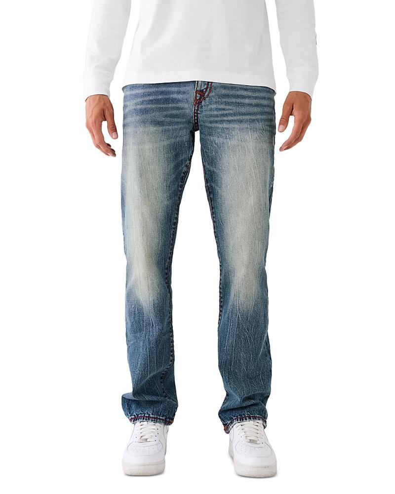 True Religion Ricky Flap Super T Jeans in Worn Trophy Blue Product Image