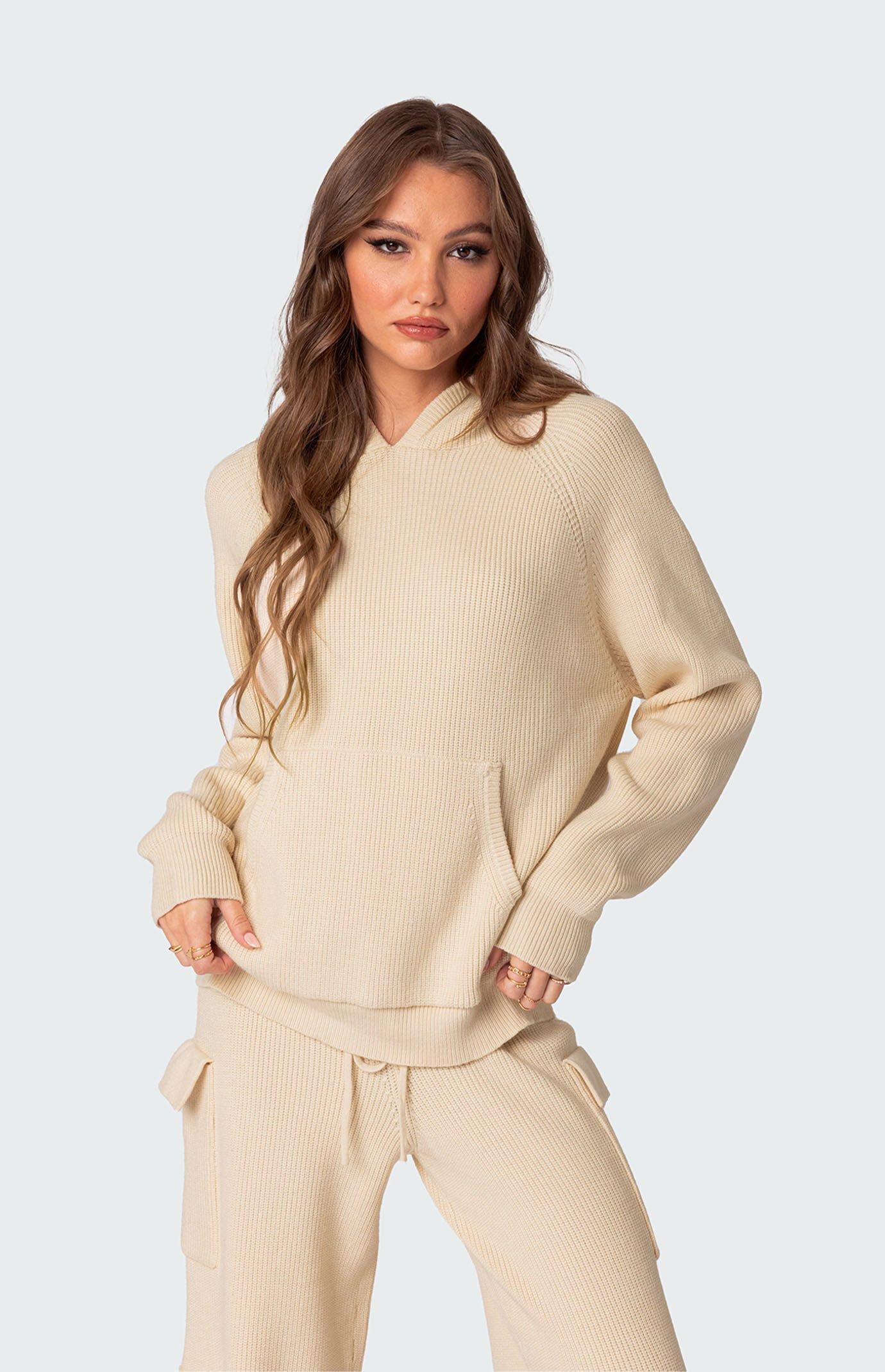 Edikted Women's Wynter Oversized Knit Hoodie Product Image