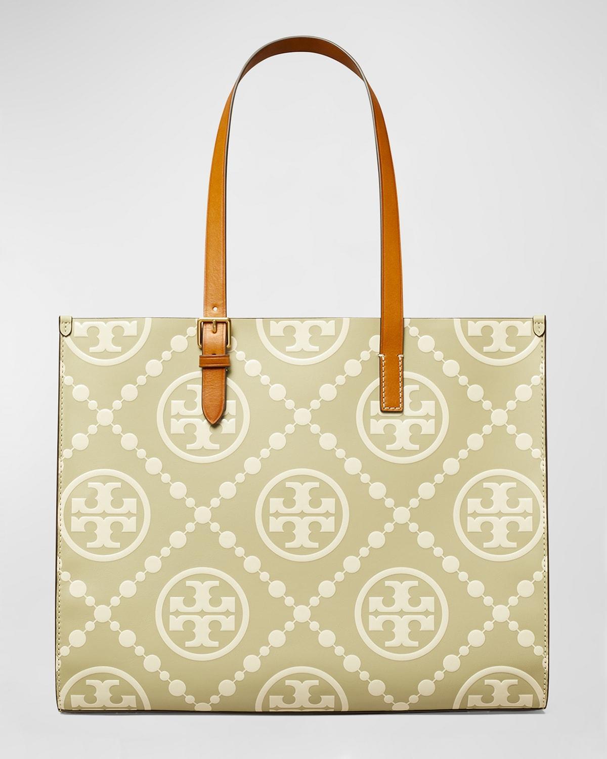 Tory Burch T Monogram Embossed Tote Bag - BLACK Product Image