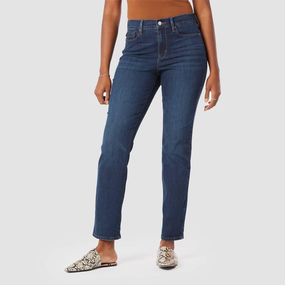 DENIZEN from Levis Womens High-Rise Straight Jeans - Disco Queen 12 Long Product Image