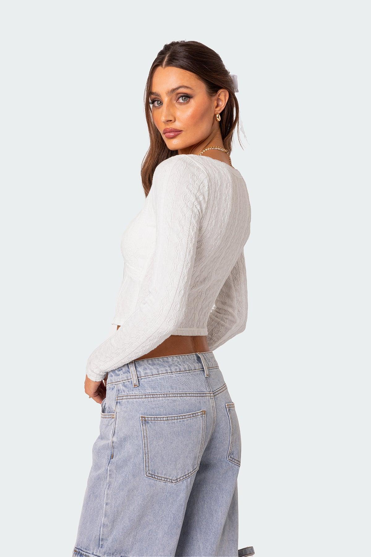 Lorey Lacey Knit Top Product Image