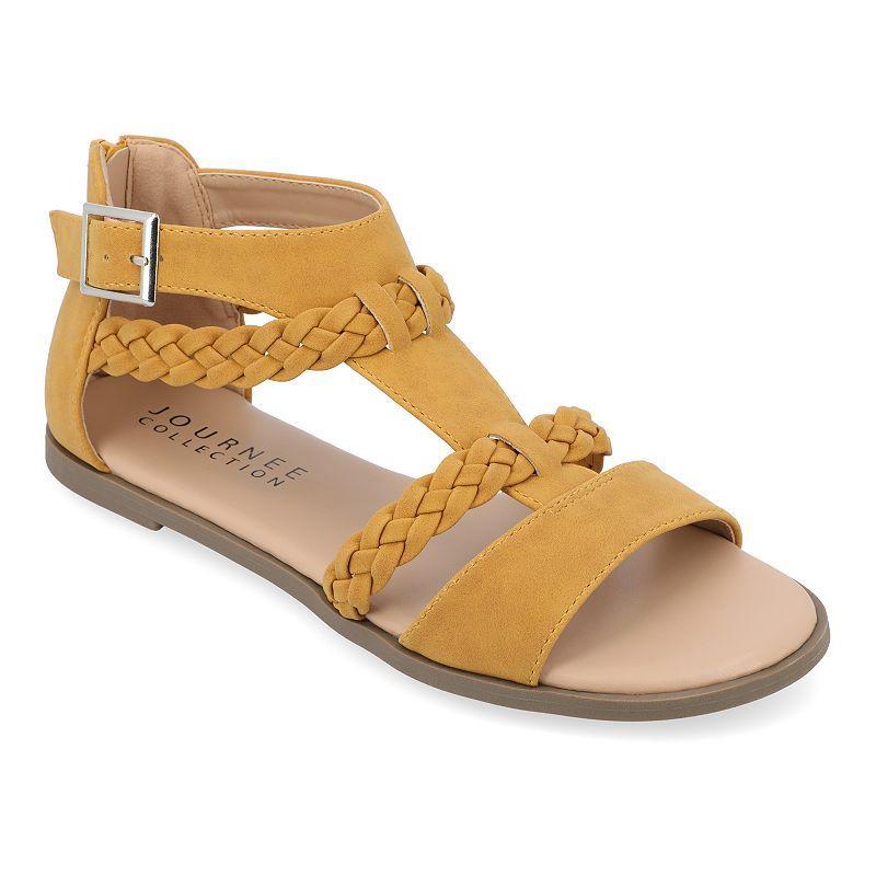 Journee Collection Florence Womens Sandals Yellow Product Image