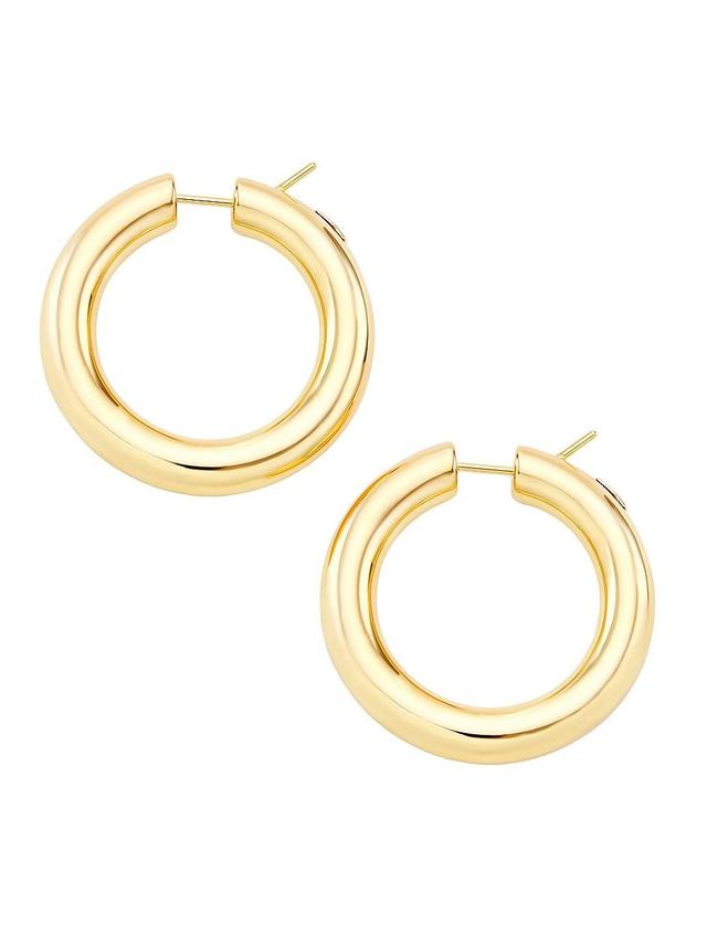 Womens 14K Yellow Gold Graduated Hoop Earrings Product Image