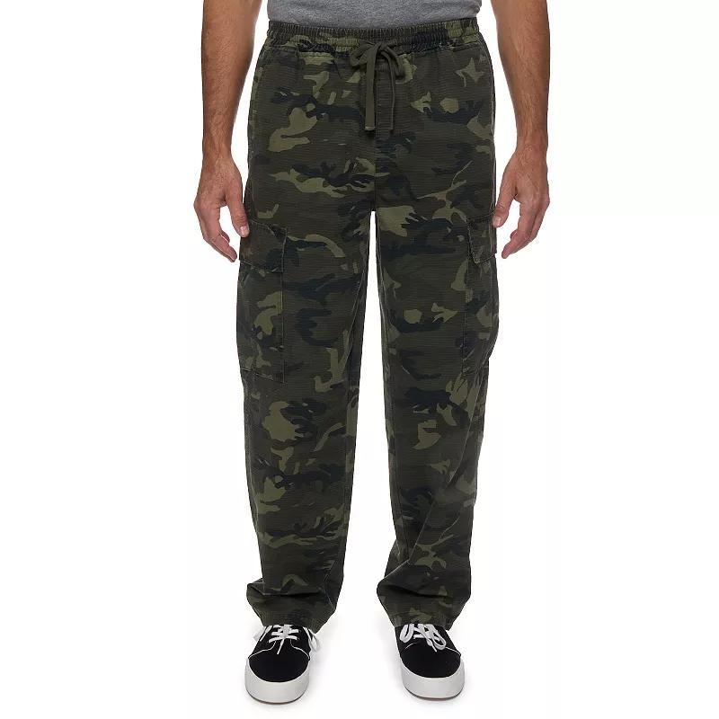 Mens Lazer Loose Fit Cargo Pants Green Camo Product Image