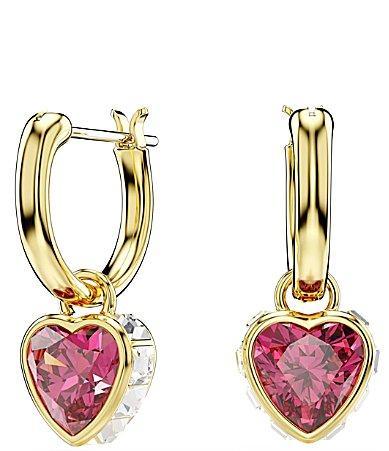 Swarovski Chroma Crystal Heart Drop Earrings Product Image