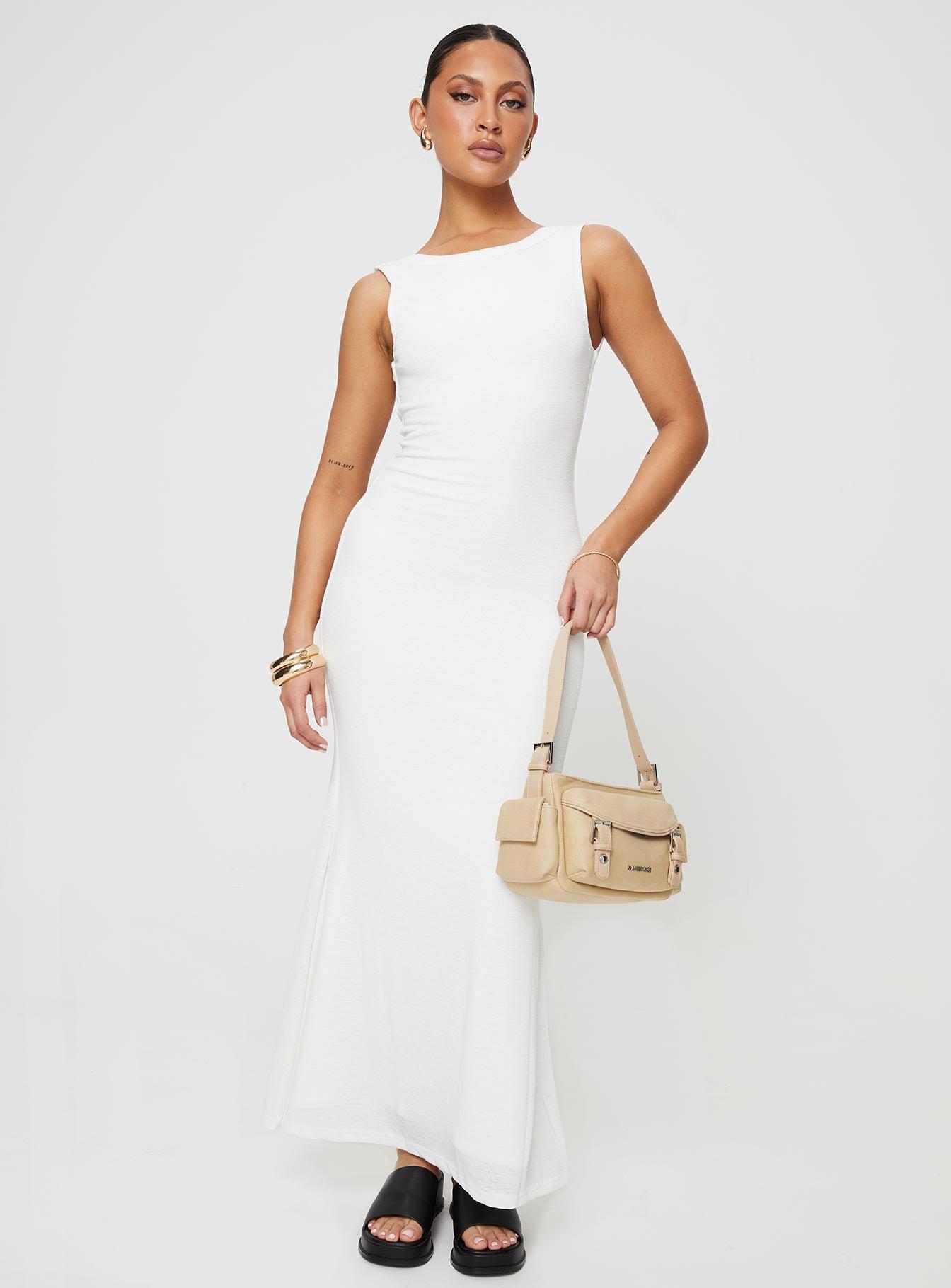 Ashen Maxi Dress White Product Image