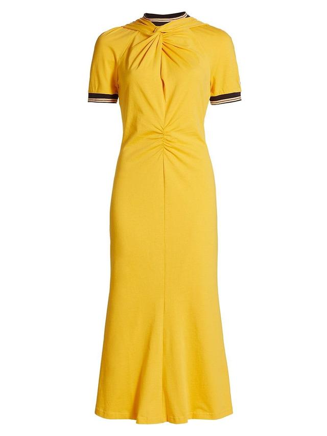 Womens Wing Twisted Short-Sleeve Midi-Dress Product Image