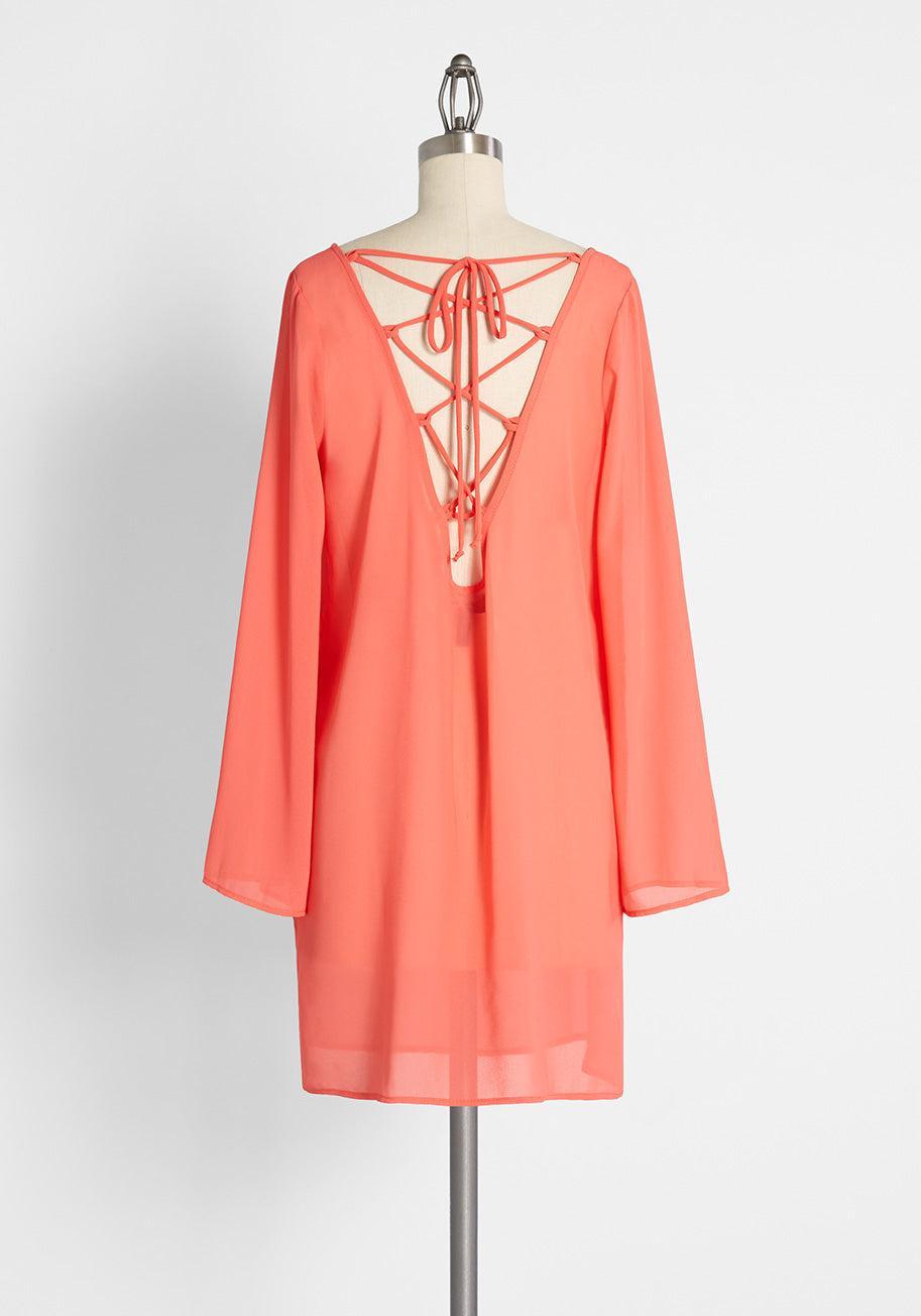 Sleek to Shorefront Swimsuit Cover-Up Shift Dress Product Image