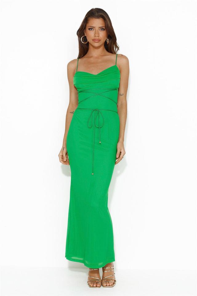 Hourglass Love Mesh Maxi Dress Green Product Image