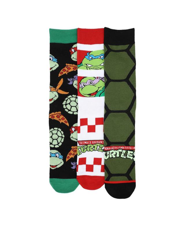 Teenage Mutant Ninja Turtles Mens 3-Pack Casual Crew Socks Product Image