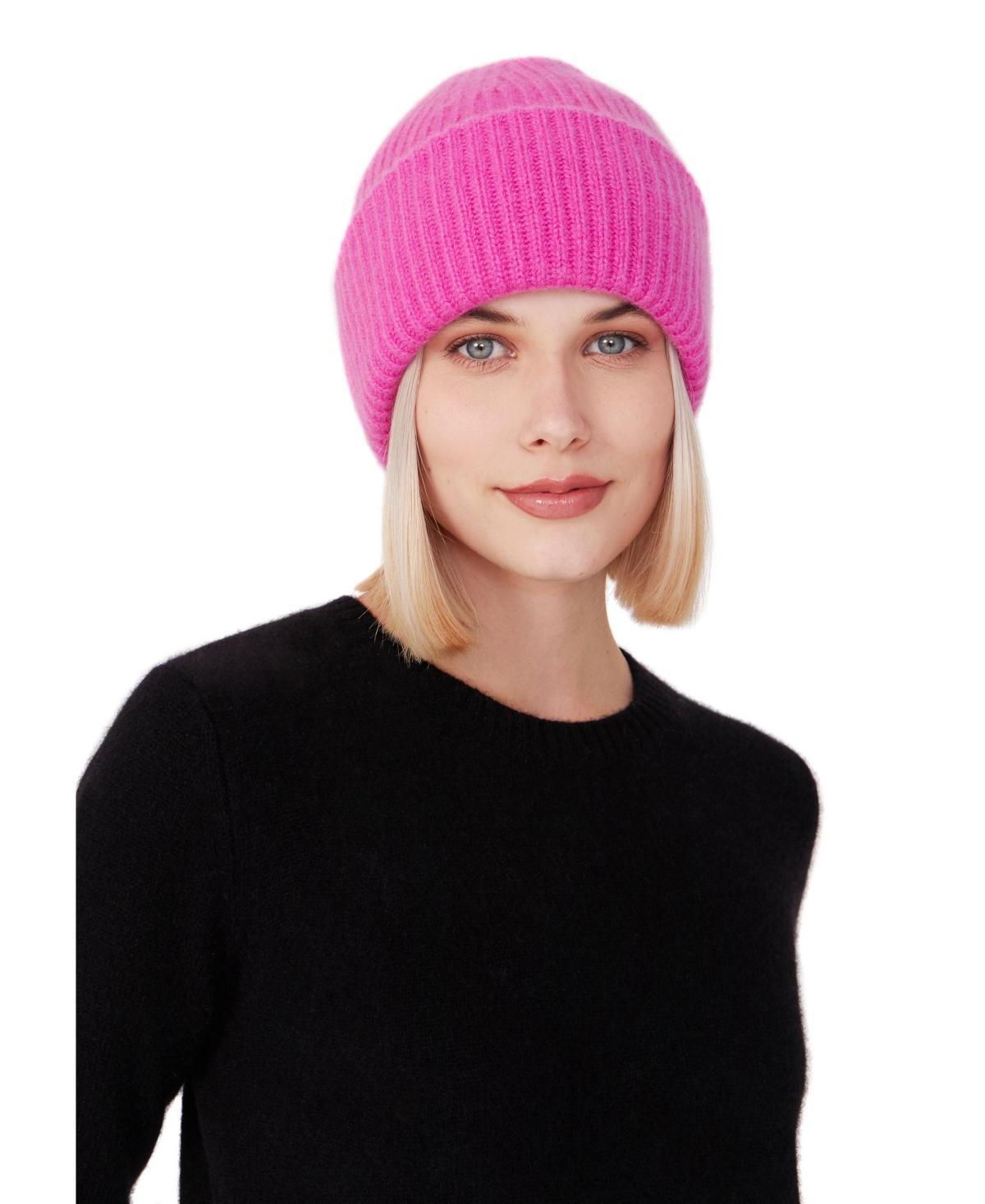 Style Republic 100% Pure Cashmere Chunky Knit Womens Beanie Product Image