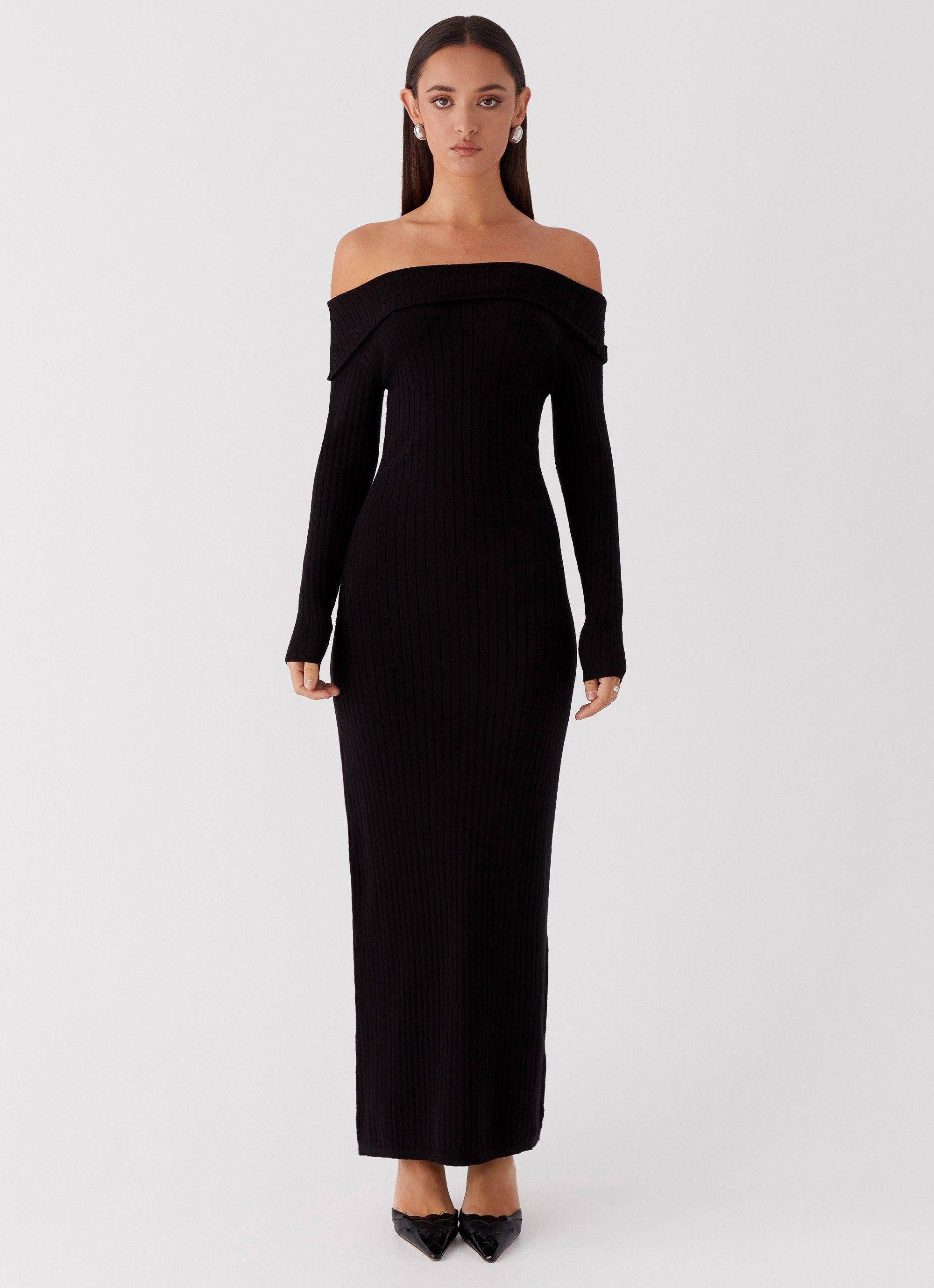 Lahey Knit Maxi Dress - Black Product Image