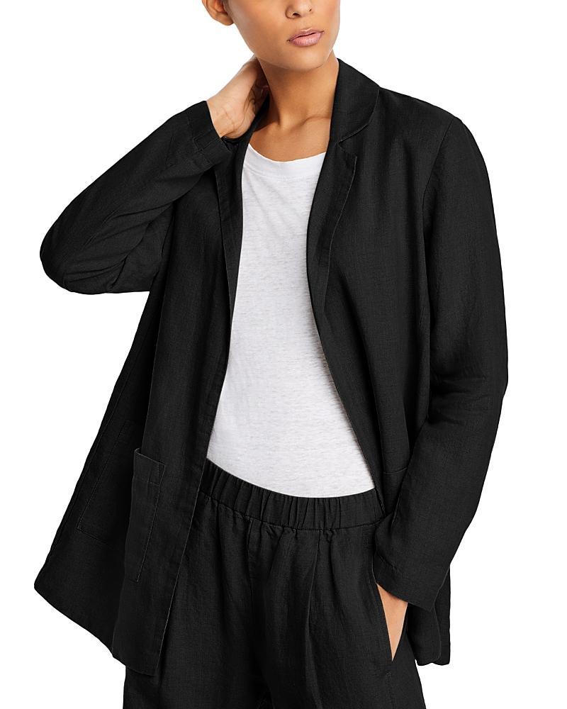 Eileen Fisher Linen Notch Collar Long Blazer Product Image