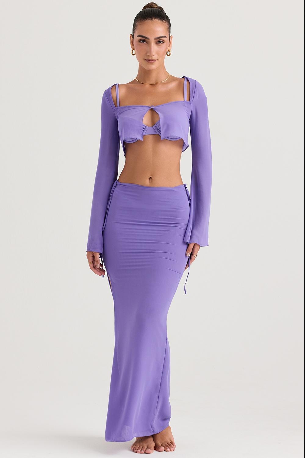 Amalfi Violet Cutout Maxi Skirt Product Image