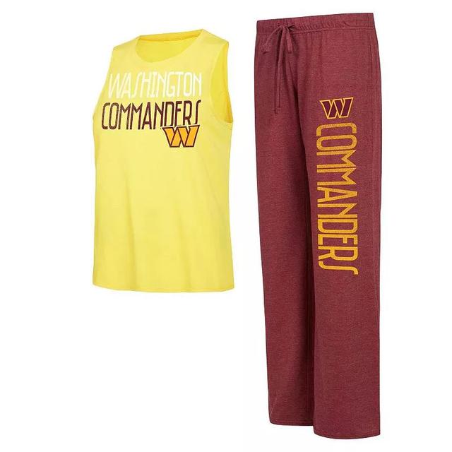 Womens Concepts Sport Burgundy/Gold Washington Commanders Muscle Tank Top & Pants Lounge Set Product Image