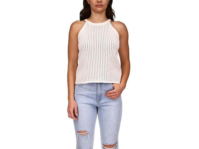 Sanctuary Sunseeker Crochet Sweater Knit Tank (Muslin) Women's Clothing Product Image