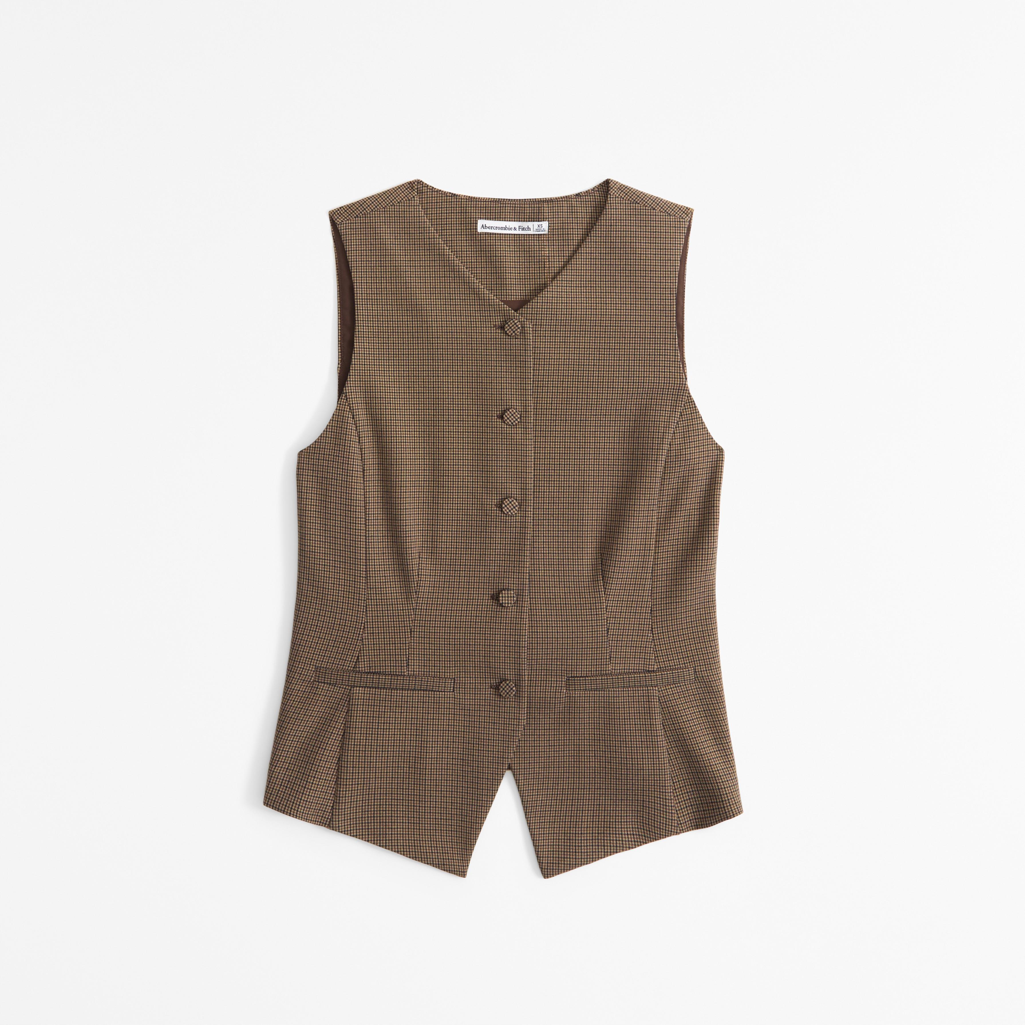 High-Neck Tailored Vest Product Image