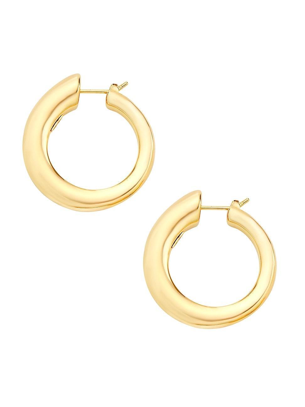 Womens 14K Yellow Gold Small Graduated Hoop Earrings Product Image