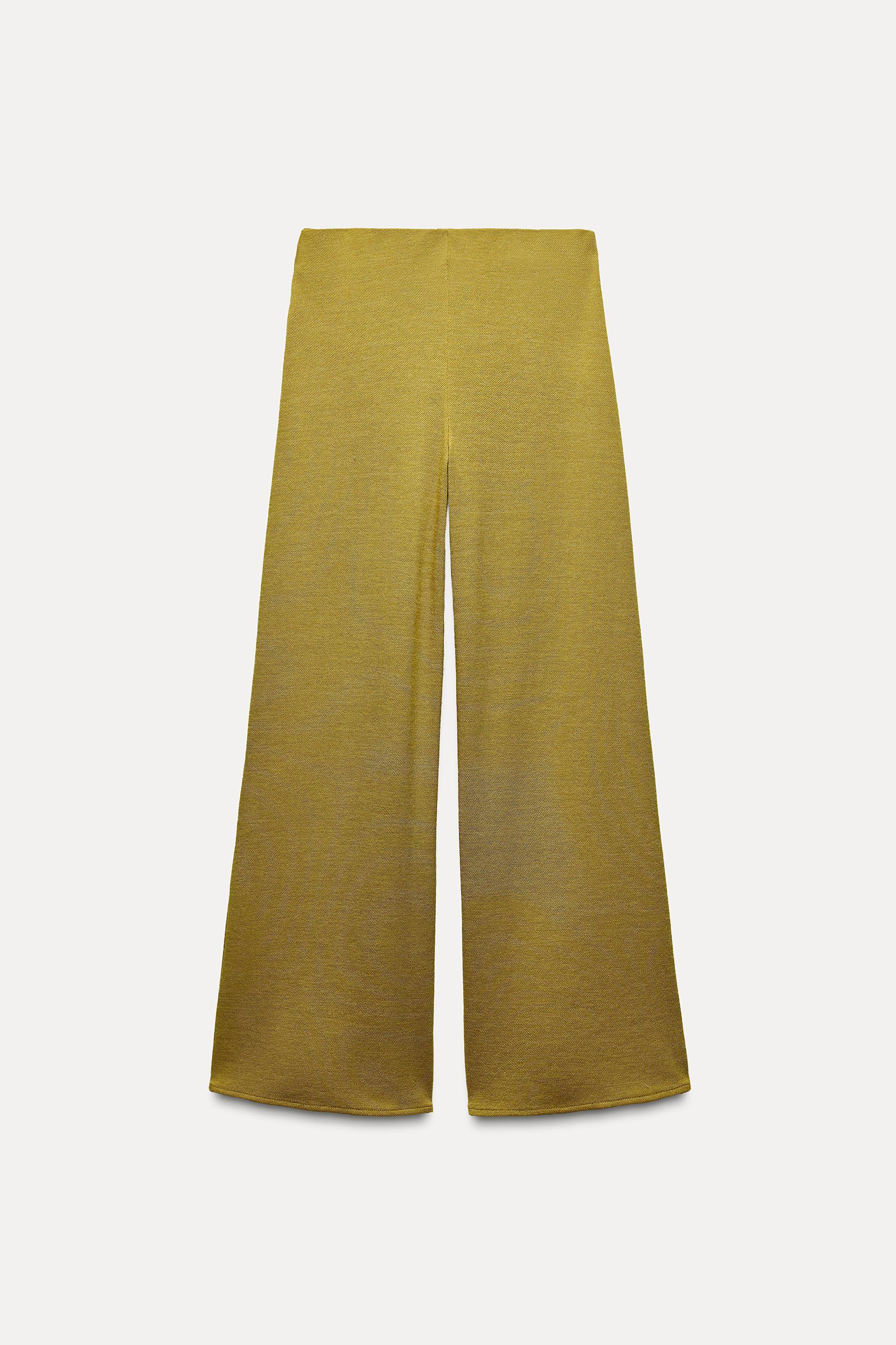 WIDE LEG SOFT PIQUÉ PANTS Product Image