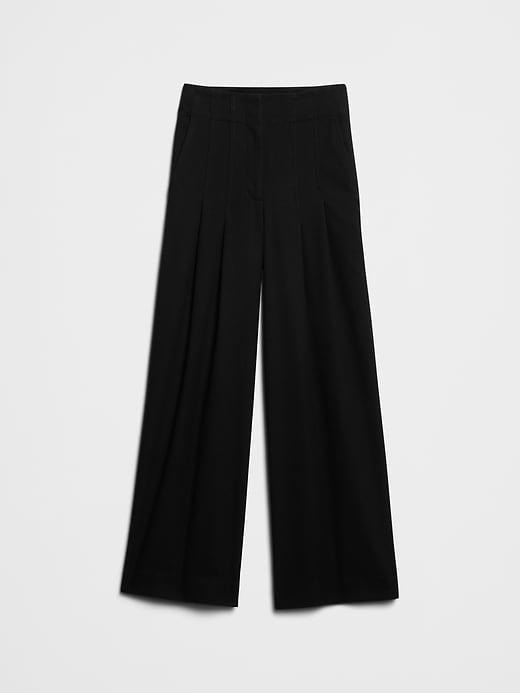 Ultra High-Rise Flannel Wide-Leg Trouser Product Image