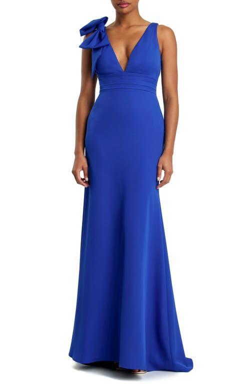 Womens Bow V-Neck A-Line Gown Product Image