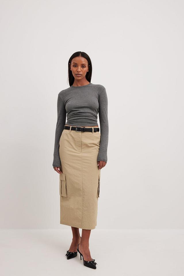 Pocket Detail Midi Skirt Product Image