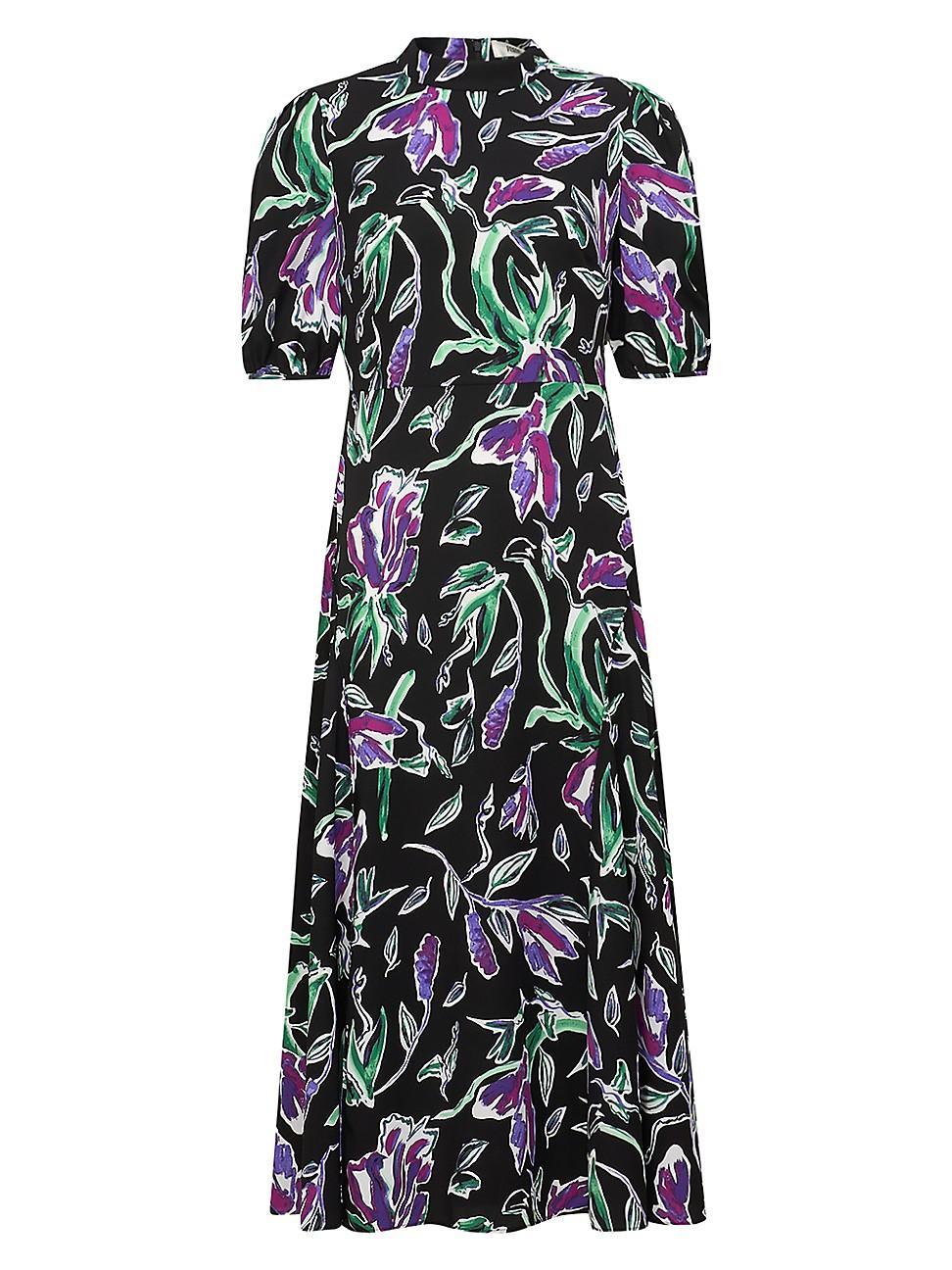 Womens Nella Floral Short-Sleeve Midi-Dress Product Image