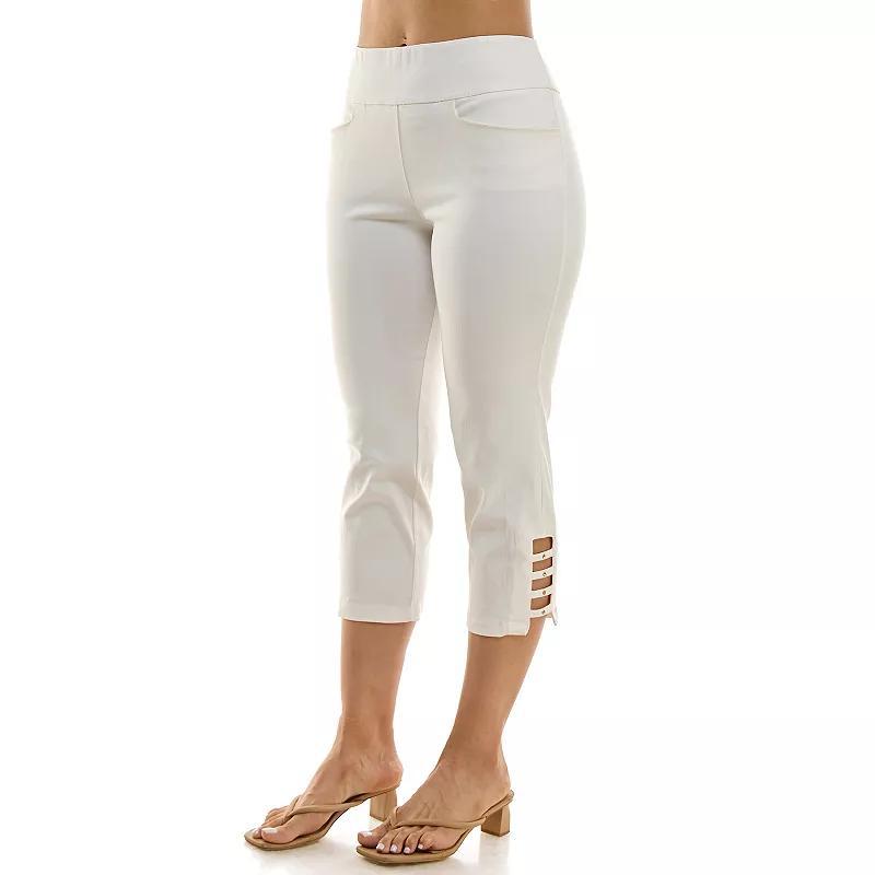 Womens Nina Leonard Pull-On Crop Pants Product Image