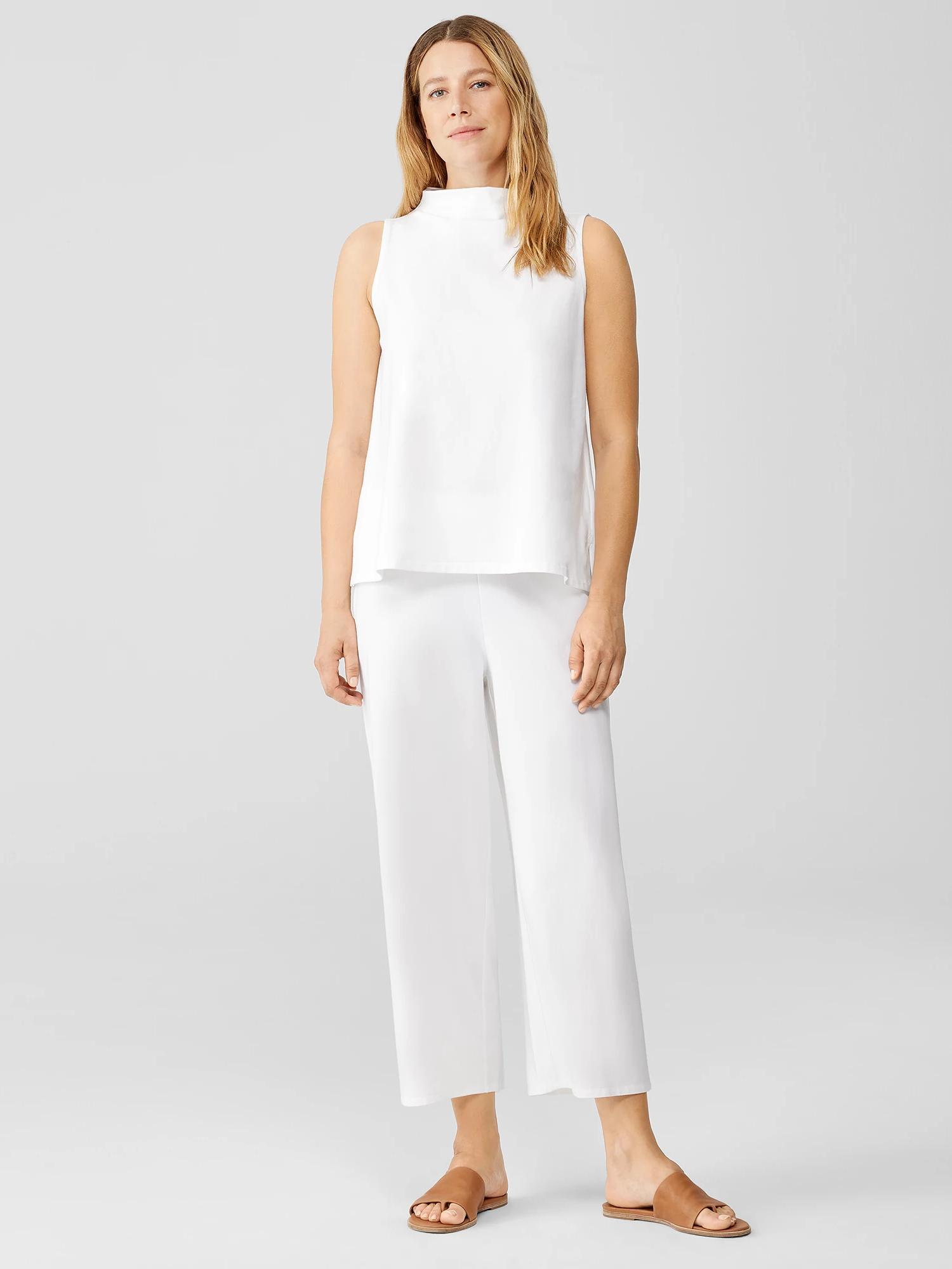 EILEEN FISHER Traceable Cotton Jersey Straight Pantfemale Product Image