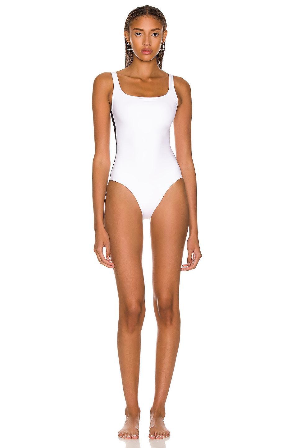 WARDROBE.NYC for FWRD Swimsuit in White Product Image