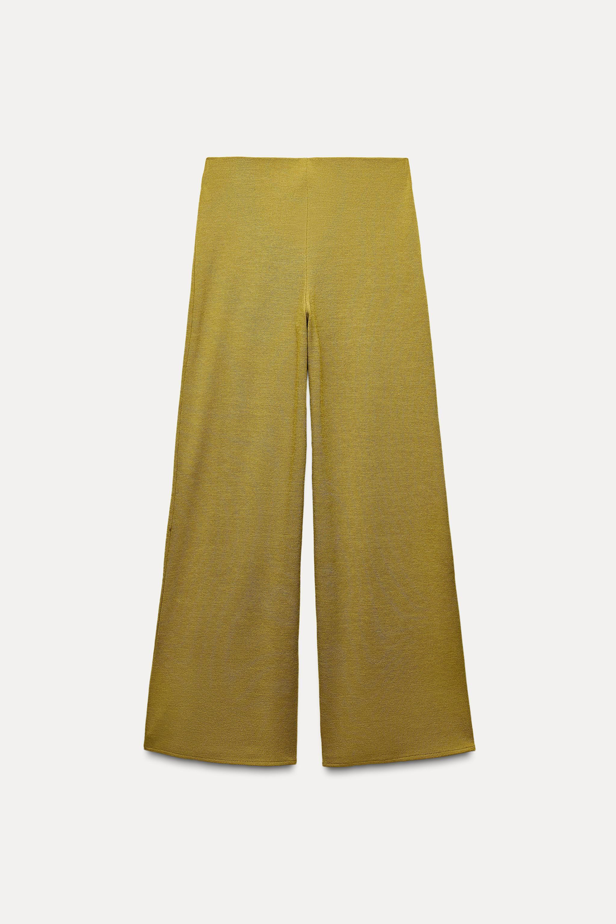 WIDE LEG SOFT PIQUÉ PANTS Product Image