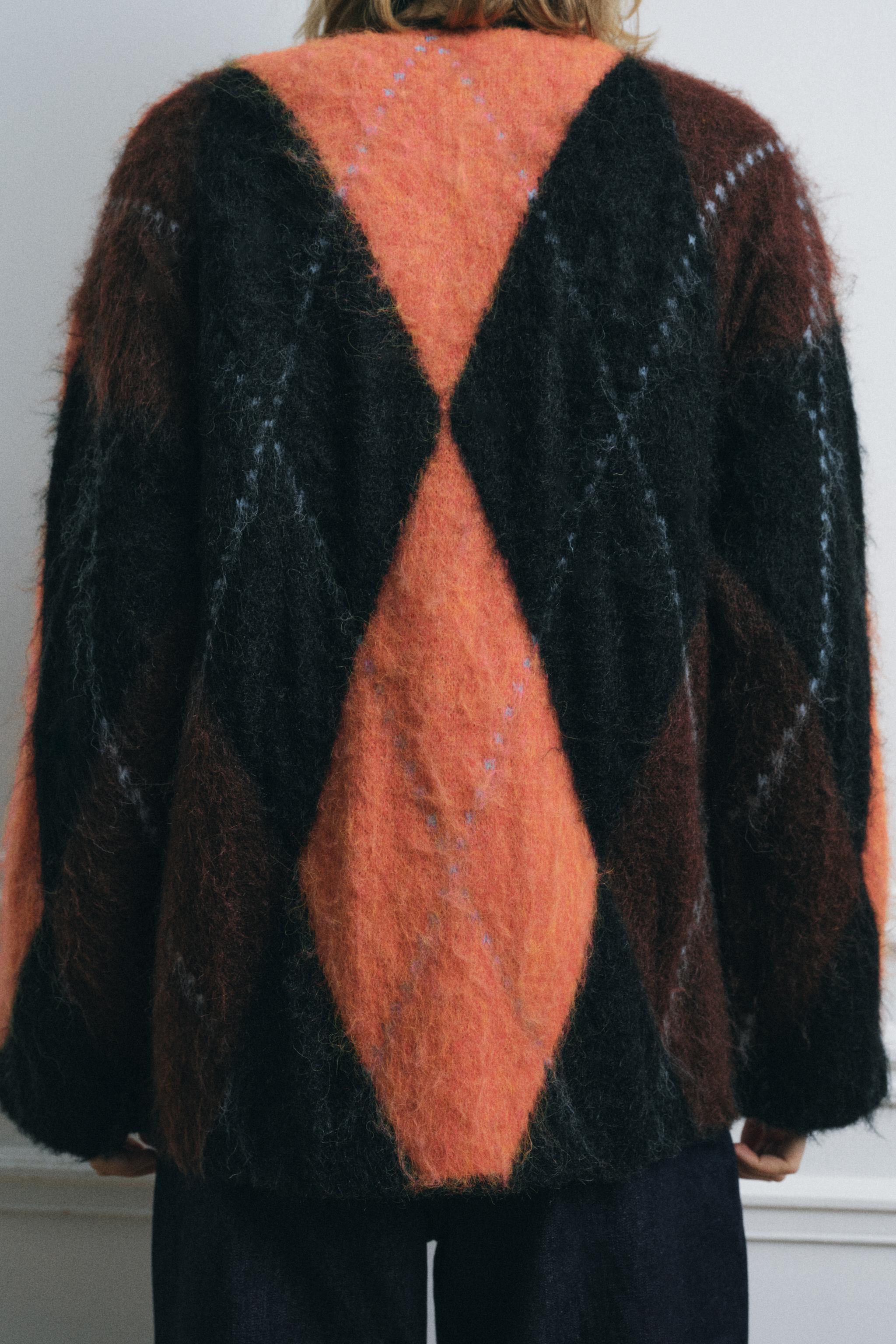 KNIT JACQUARD CARDIGAN Product Image