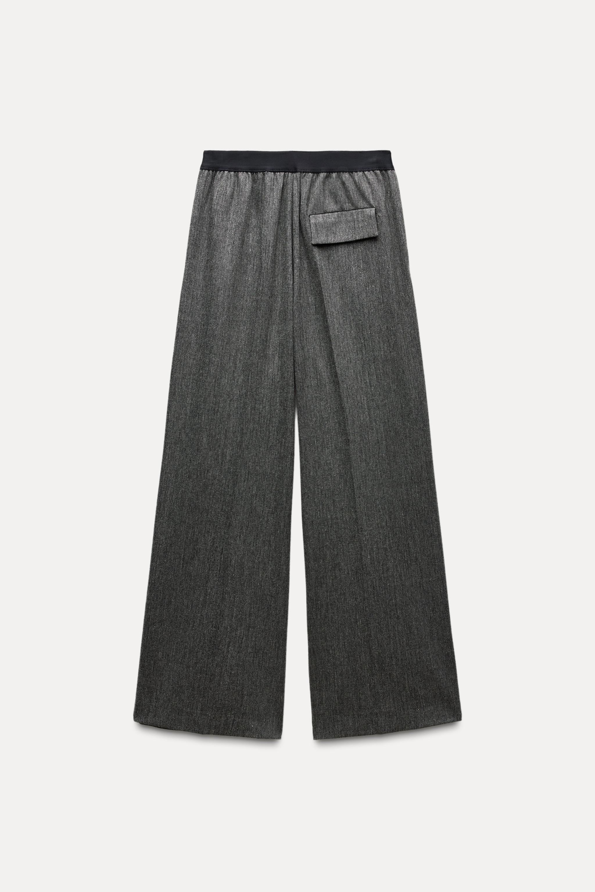 CONTRASTING WAIST PANTS ZW COLLECTION Product Image