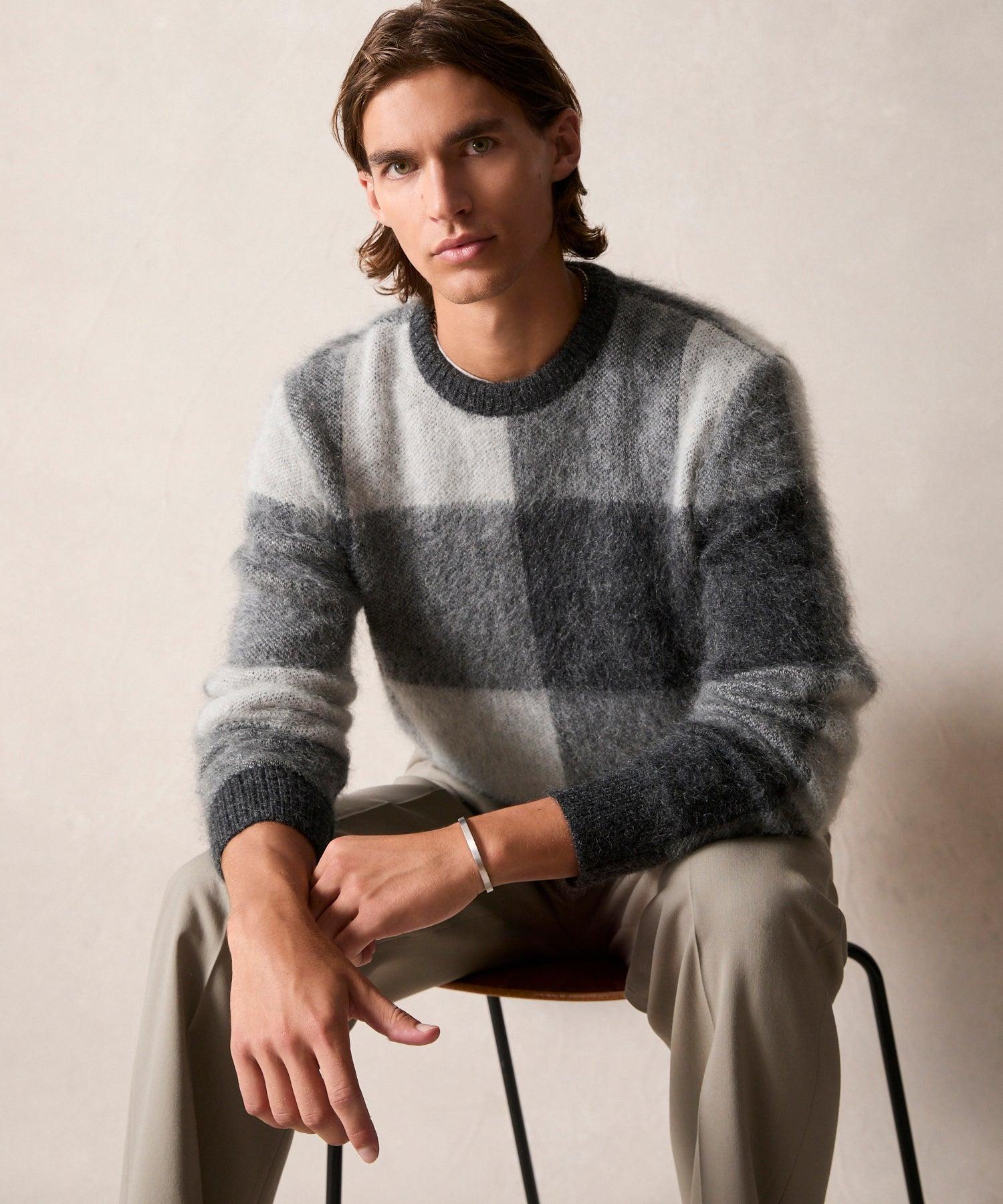 Brushed Buffalo Check Crewneck Sweater Product Image