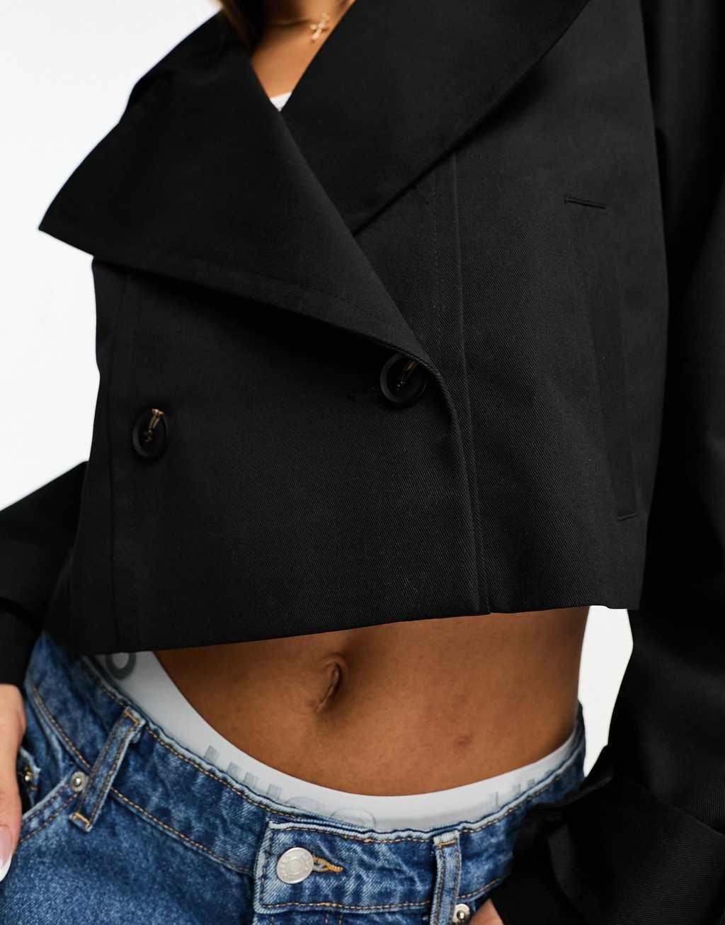 ASOS DESIGN cropped trench coat Product Image